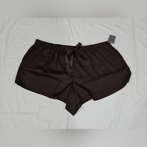 Auden Satin Pajama Shorts - Deep Brown